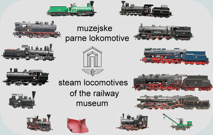 Steam locomotives of the railway museum - Muzejske parne lokomotive