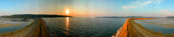 sončni zahod v Piranskem zalivu